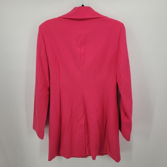 JPR separates womens 10 pink retro long line button coat blazer car coat VTG - Picture 2 of 10